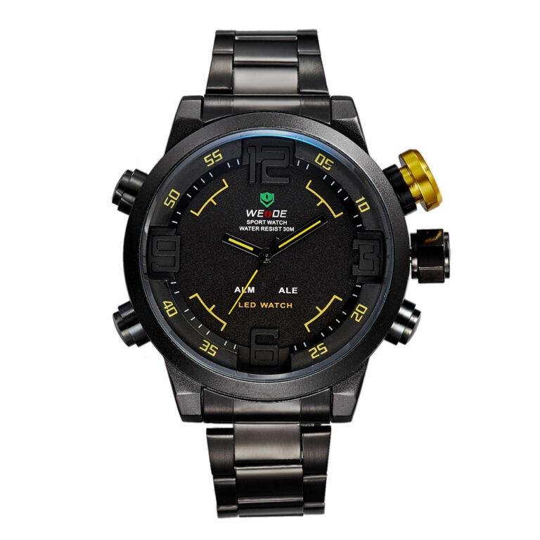 Weide WH2309-3C Analog-Digital Black Dial Wrist Watch