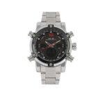 Weide WH-5205-3C Solid Stainless Steel Analog & Digital Wrist Watch