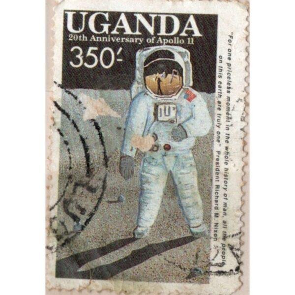 350 Uganda 20th Anniversary Of Apollo II Used Stamp