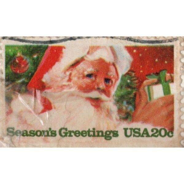 20 USA Season's Greetings Used Stamp