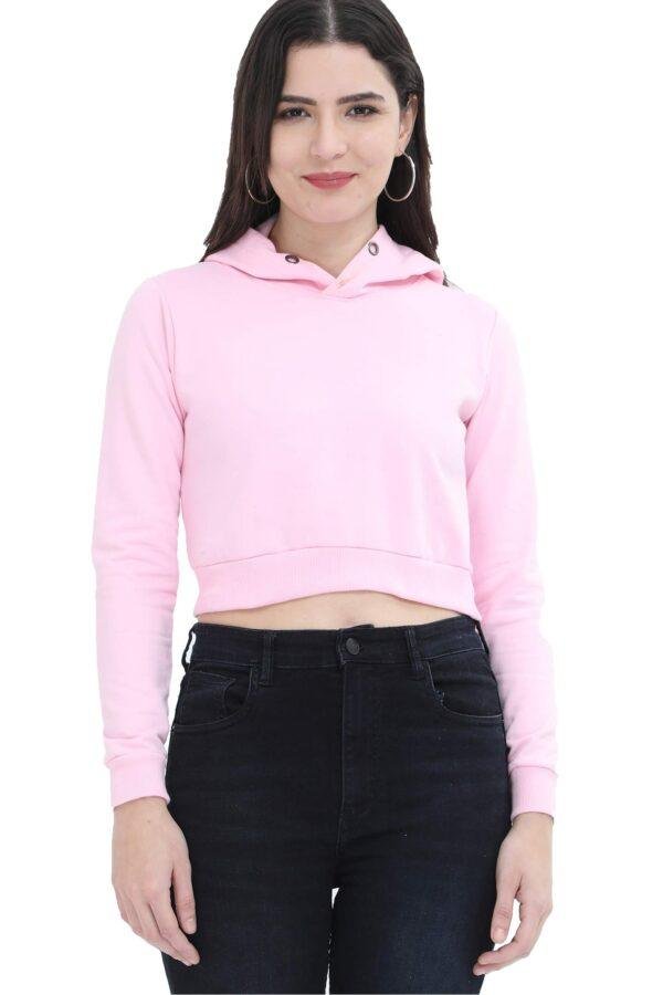 Plain Crop Hoodies for Women