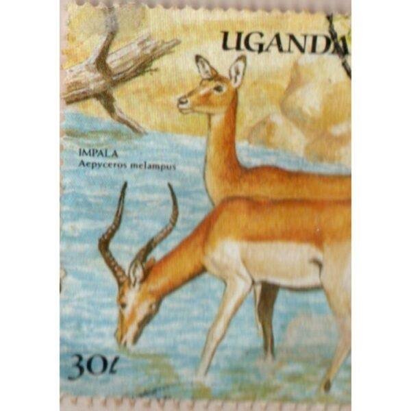 30 Uganda Impala Aepyceros Melampus Used Stamp
