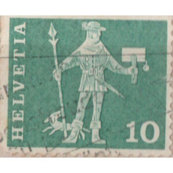 10 Helvetia Used Stamp