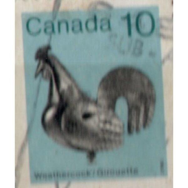 10 Canada Weathercock Girouette Used Stamp