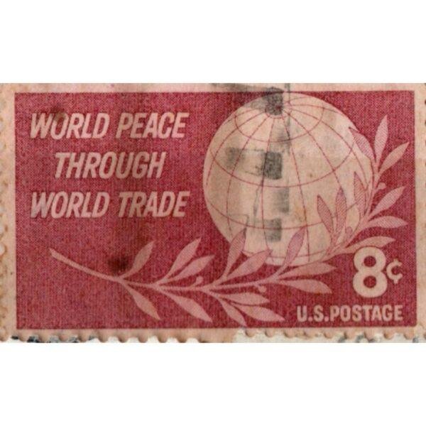 8 US Postage World Peace Through World Trade Used Stamp