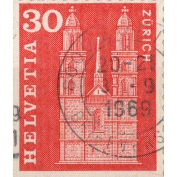 30 Helvetia Zurich Used Stamp