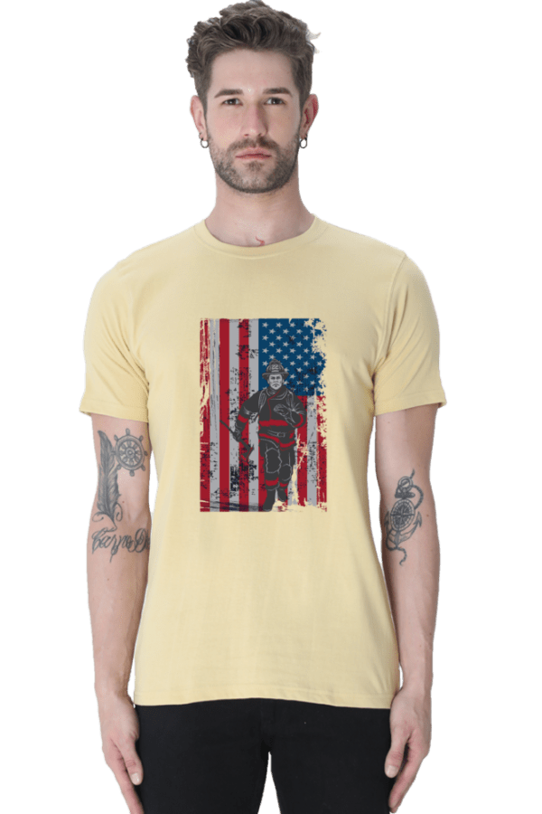 US Army Printed Cotton Round Neck Unisex T-Shirt