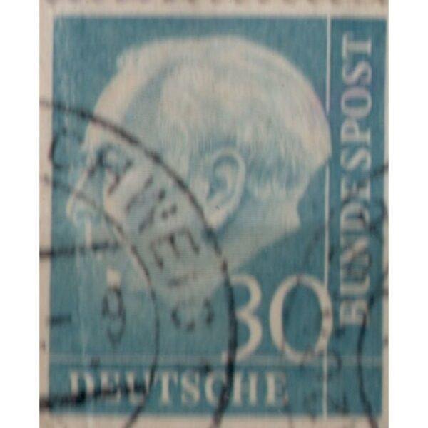 30 Deutsche Bundespost Used Stamp (Blue)