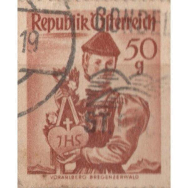 50 Republik Osterreich Vorarlberg Bregenzerwald Used Stamp