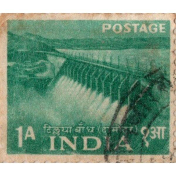 1 India Dam Used Stamp