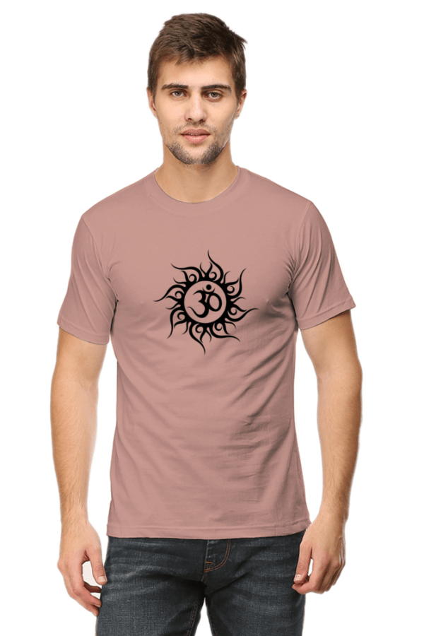 Om Printed Cotton Round Neck Unisex T-Shirt