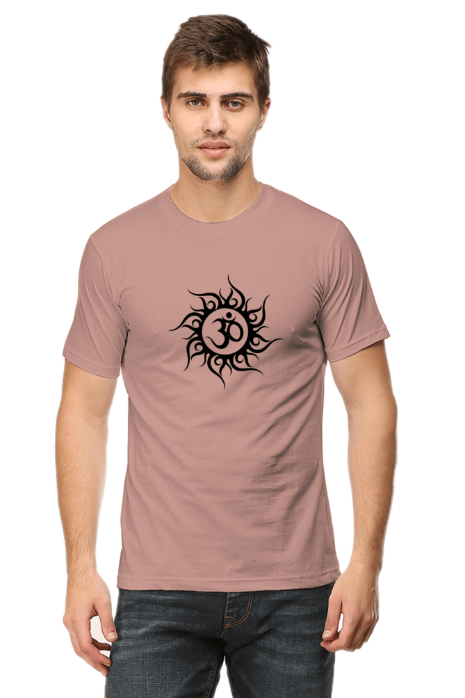 Om Printed Cotton Round Neck Unisex T-Shirt