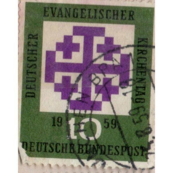 10 Deutsche Bundespost Evangelischer Used Stamp