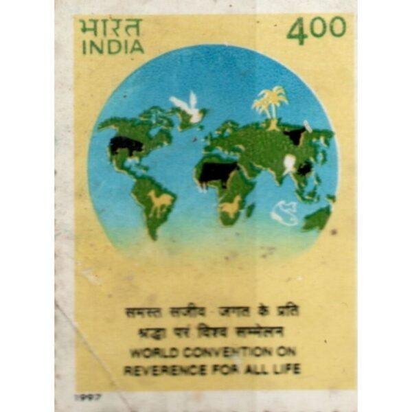 400 India World Convention On Reverence For All Life Used Stamp