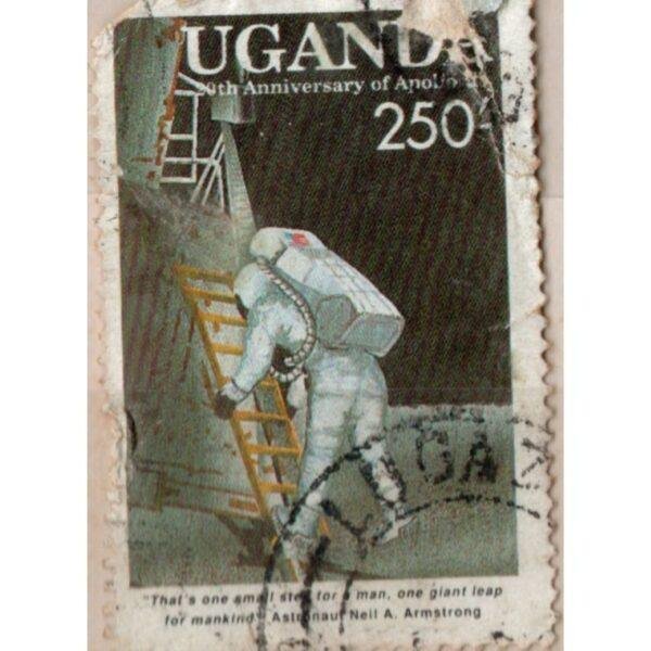 250 Uganda 20th Anniversary Of Apollo Used Stamp
