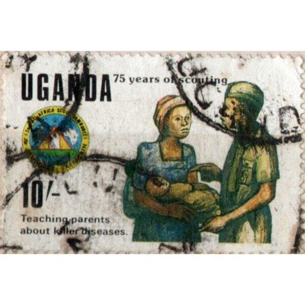 10 Uganda 75 Years Of Scouting Used Stamp