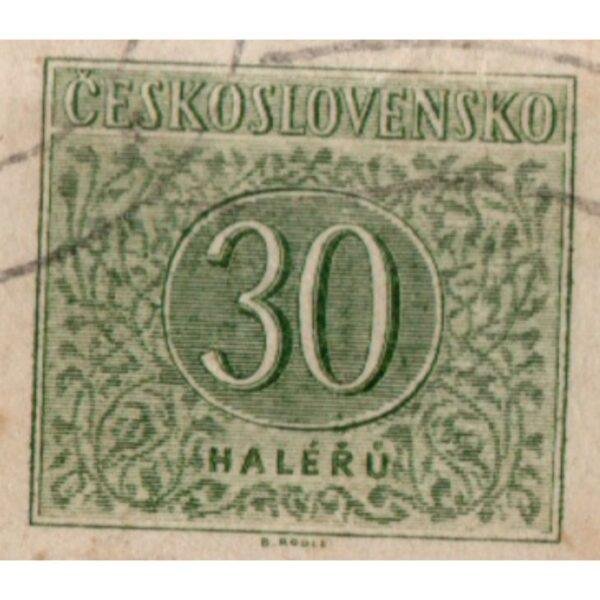 30 Ceskoslovensko Haleru Used Stamp