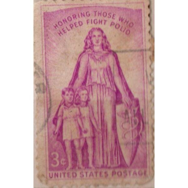 3 United States Postage Honoring Those Who Helped Fight Polio Used Stamp