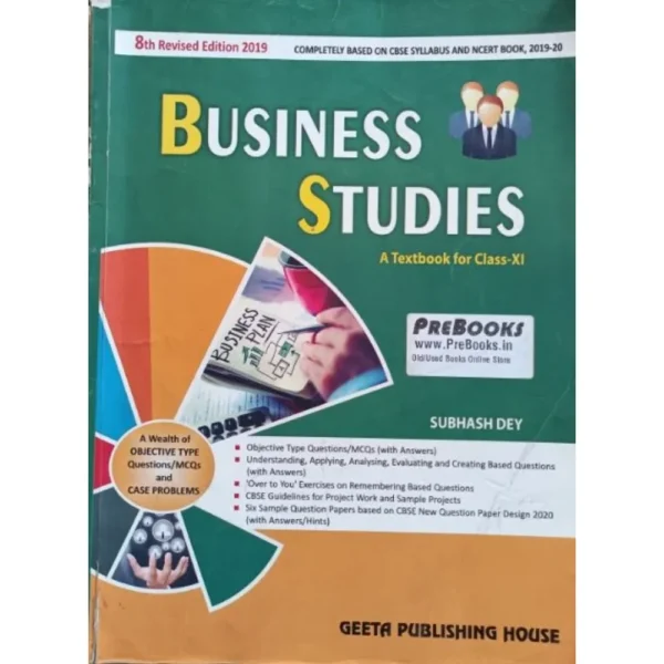 Business Studies A Textbook For Class 11 by Subhash Dey