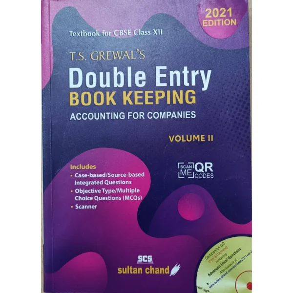 TS Grewal's Double Entry Book Keeping Accounting for Companies Volume 2 Class 12