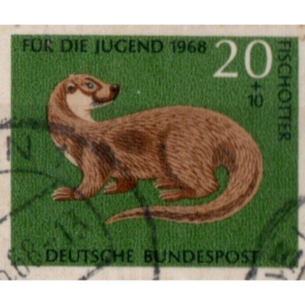 20 Deutsche Bundespost Fischotter Used Stamp