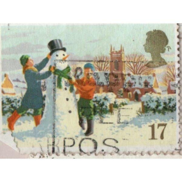 17 Snowman Used Stamp