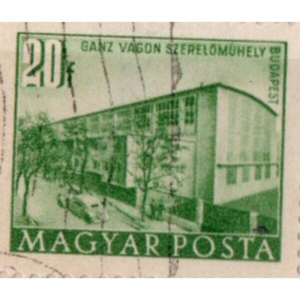 20 Magyar Posta Ganz Vagon Szerelomuhely Used Stamp