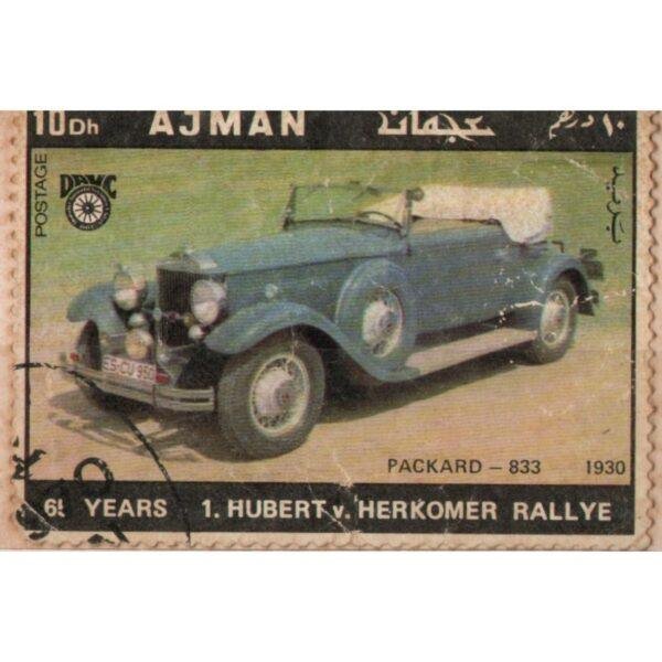 10 Ajman 1 Hubert V Herkomer Rallye Used Stamp