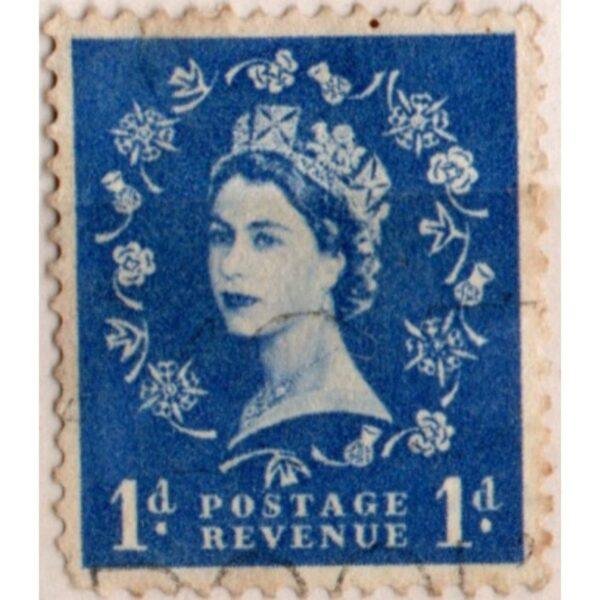 1 Postage Revenue Used Stamp (Blue)