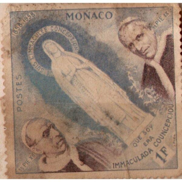 1 Monaco Immaculada Councepciou Used Stamp