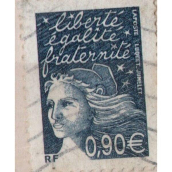 0.90 Liberte Egalite Fraternite Used Stamp