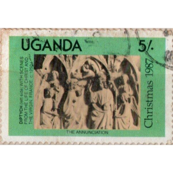 5 Uganda The Annunciation Used Stamp