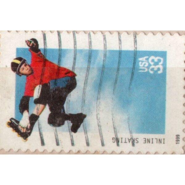 33 USA Inline Skating Used Stamp