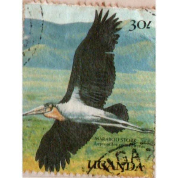 30 Uganda Marabou Stork Used Stamp