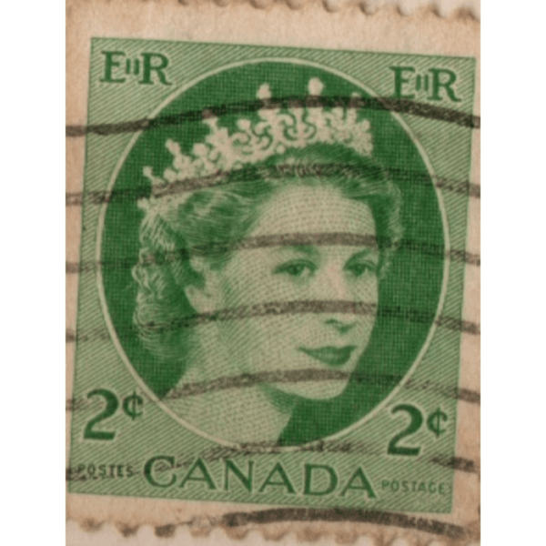 2 Canada Postage Used Stamp (Green)