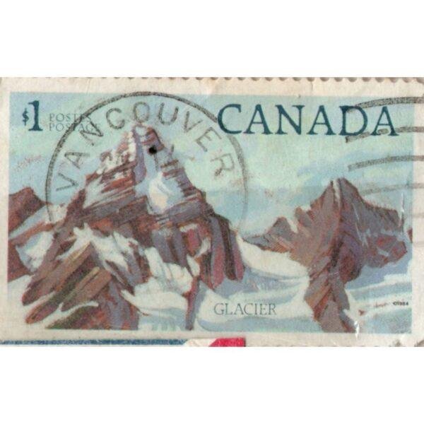 1 Canada Glacier Used Stamp