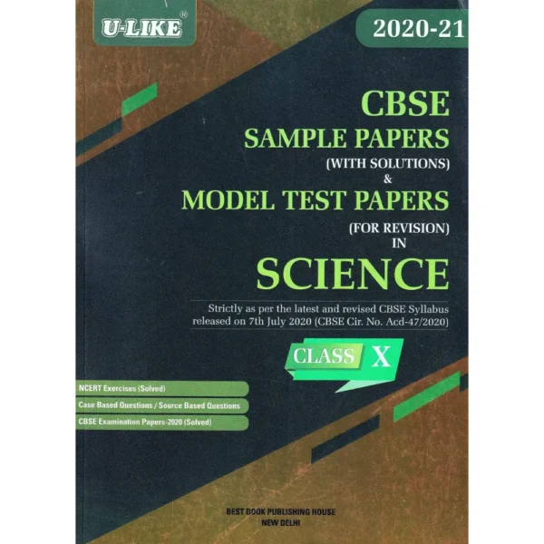 U-Like Science CBSE Sample Papers and Model Test Papers for Class 10th 2020-21