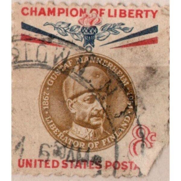 8 United States Postage Liberator Of Finland Gustaf Mannerheim Used Stamp