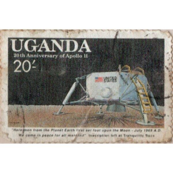 20 Uganda 20th Anniversary Of Apollo II Used Stamp