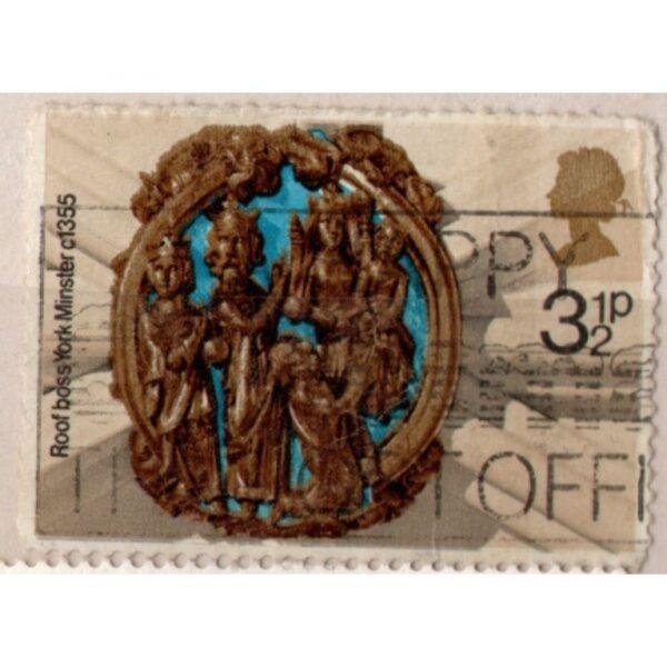 3.5 Roof Boss York Minister c1355 Used Stamp