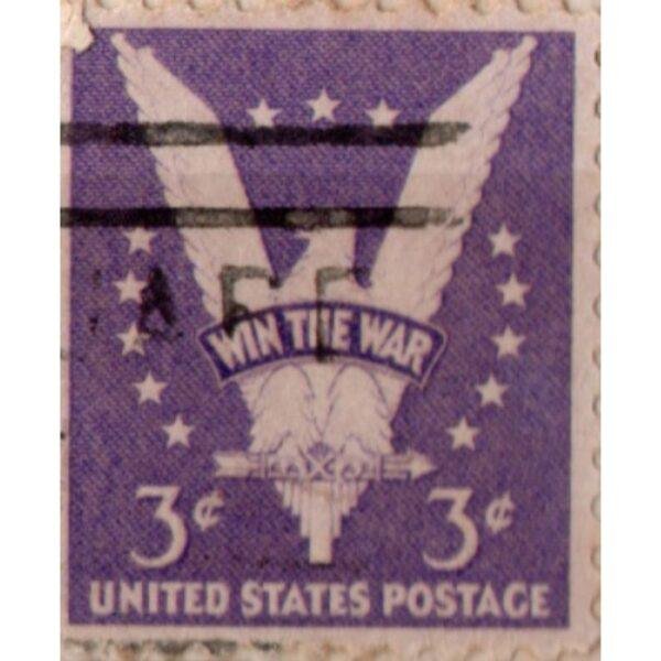 3 United States Postage Win The War Used Stamp