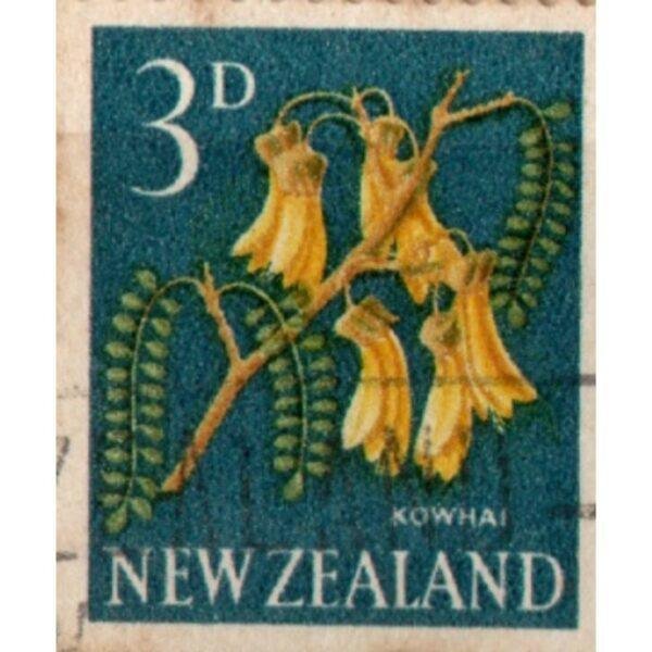 3 New Zealand Kowhai Used Stamp