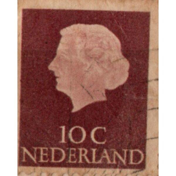 10 Nederland Used Stamp (Red)