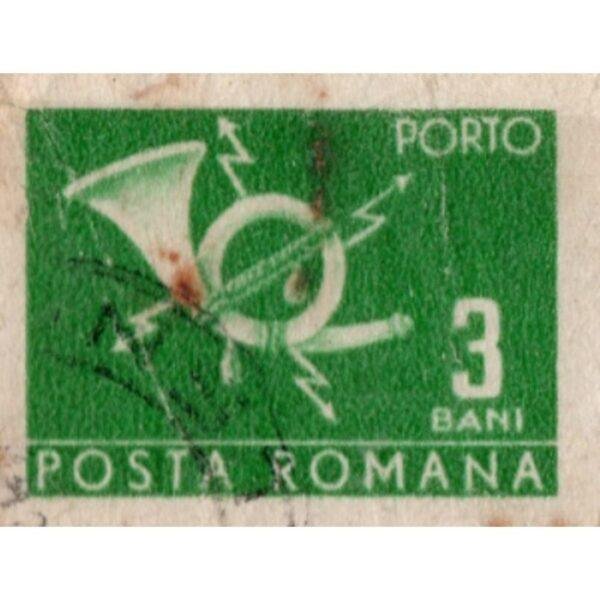 3 Posta Romana Porto Used Stamp (Green)