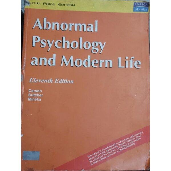 Abnormal Psychology And Modern Life 11th Edition by Carson