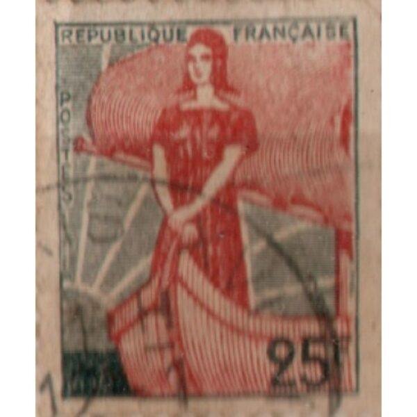 25 Republique Francaise Used Stamp