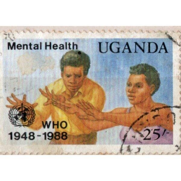25 Uganda WHO Mental Health Used Stamp