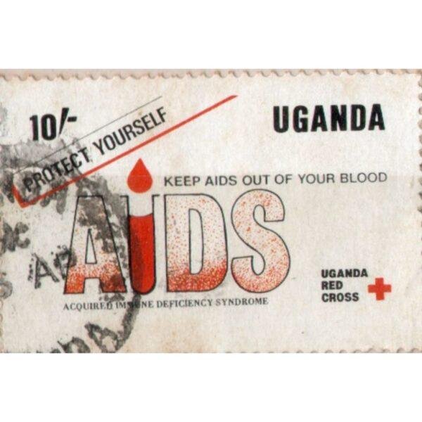 10 Uganda Red Cross Used Stamp