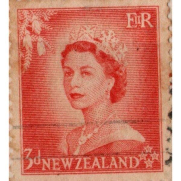3 EUR New Zealand Used Stamp (Red)