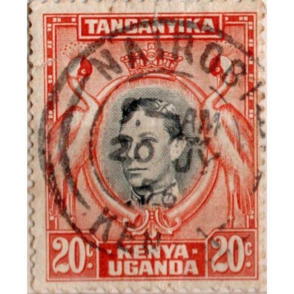 20 Tanganyika Kenya Uganda Used Stamp